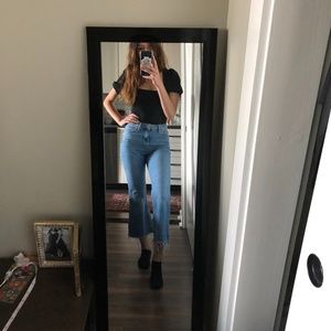 Cropped Topshop Flare Highrise Jeans!